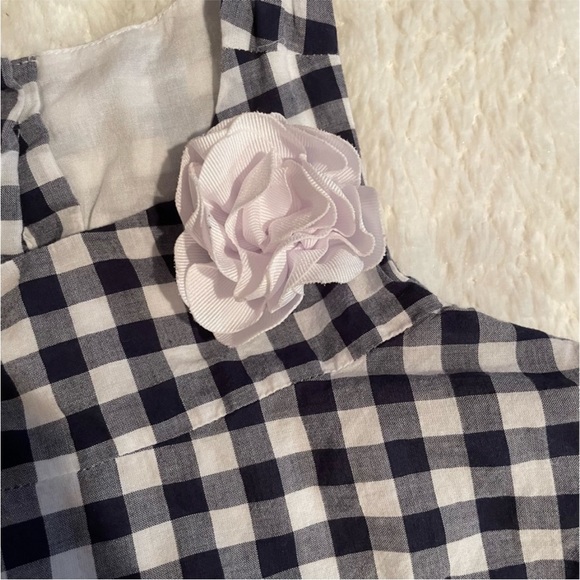 Janie and Jack Spring Picnic Gingham Tiered Ruffle Dress Sleeveless Size 3 - Picture 4 of 8
